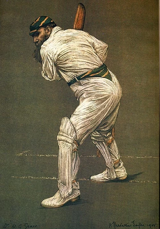 W. G. Grace con i colori del London County Cricket Club, 1905